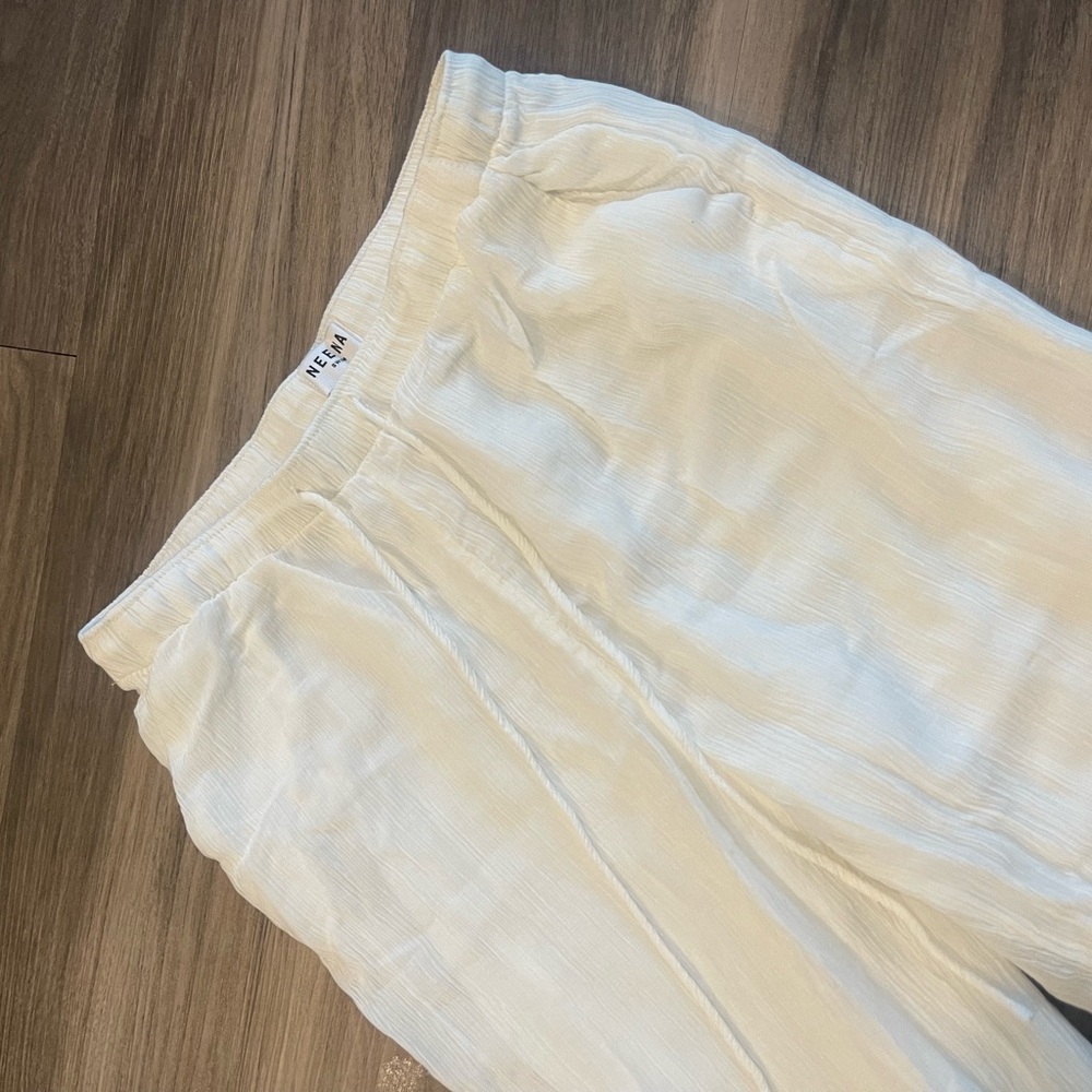 white linen beach coverup
